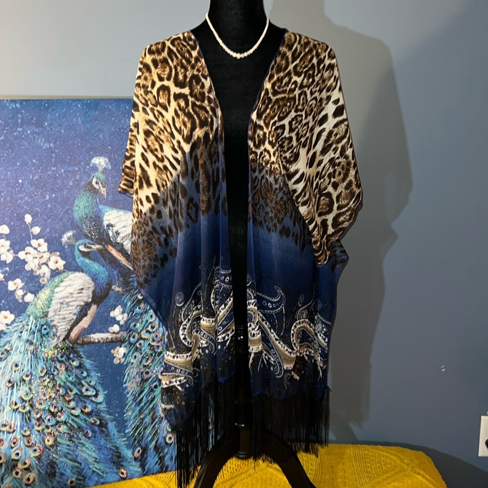 Janice O/S Swimsuit Animal Print Coverup